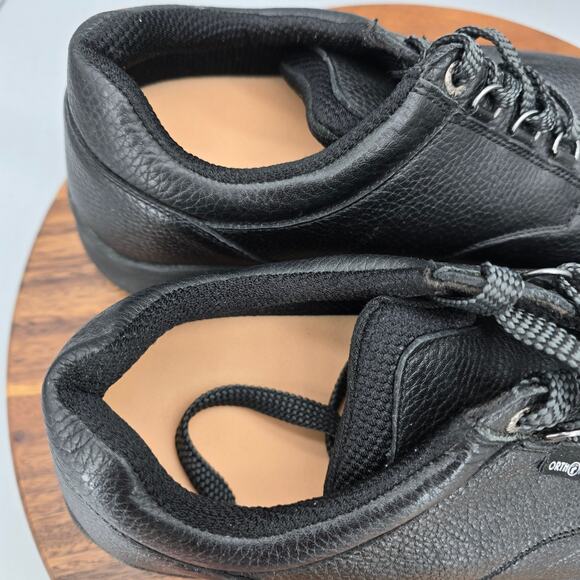 Orthofeet Shoes Mens 11 2E Wide Black Leather Comfort Orthopedic Walking Sneaker main image 7